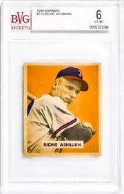 Richie Ashburn 1949 Bowman #214 BVG 6
