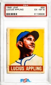 Lou Boudreau 1948 Leaf #106 PSA 6