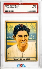 Dom DiMaggio 1941 Play Ball #63 PSA 5