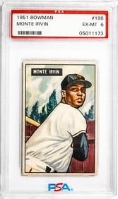 Monte Irvin 1951 Bowman #198 PSA 6