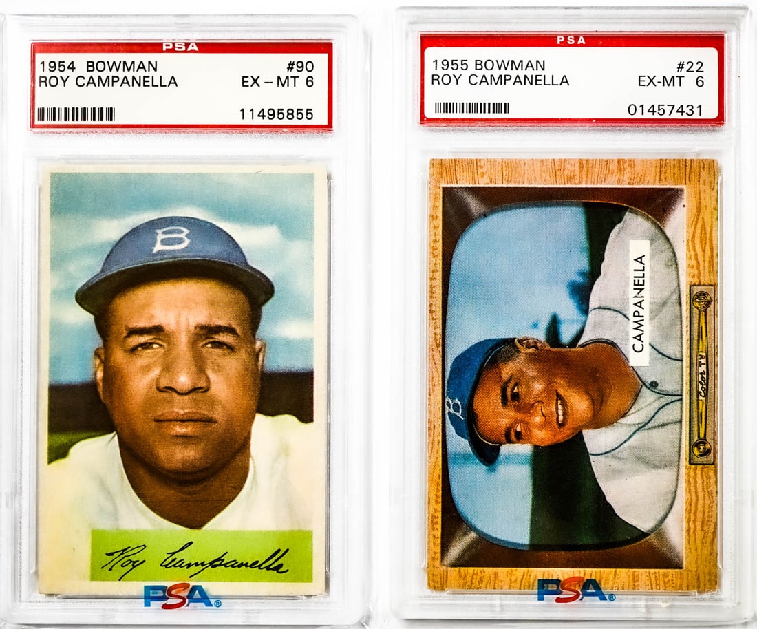 Roy Campanella 1954 & 1955 Bowman Cards (1 of 5)
