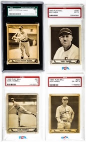 (4) 1940 Play Ball Graded Baseball Cards