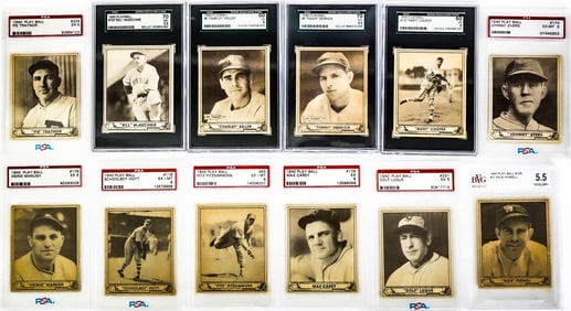 (12) 1940 Play Ball Graded Cards