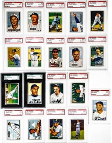 (19) 1951 Bowman Graded Baseball Cards