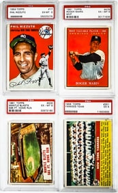 New York Yankees, Mantle, Maris PSA Graded (4)