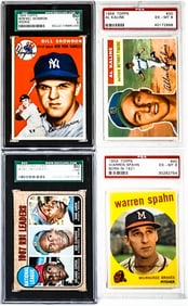 (4) 1950's/1960's HOF etc PSA Graded Cards