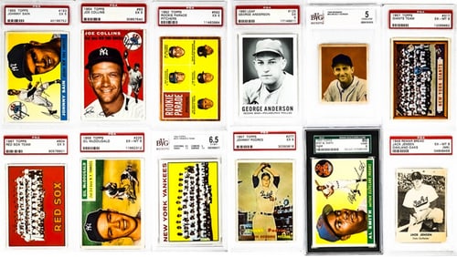 Group of 1940's-1960's Graded Baseball Cards