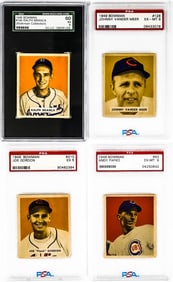 (4) 1949 Bowman Graded Cards