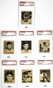 (7) 1948 Bowman PSA Graded Baseball Cards