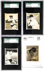 (4) 1948 Bowman SGC Graded Cards