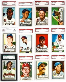 (12) 1952 Topps Graded Baseball Cards