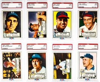 (8) 1952 Topps PSA Graded Cards