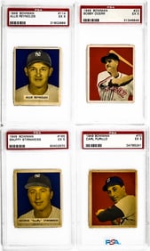 (4) 1949 Bowman Graded Cards All PSA 5
