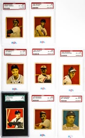 (8) 1949 Bowman Cards Graded 6 or Higher