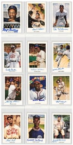 (12 ) Negro Leagues Signed Postcards