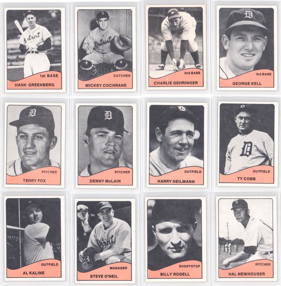 1979 TCMA All Time Detroit Tigers Complete Set 12: 1979 TCMA All Time Detroit Tigers Complete Set of (12). They measure 3.5 x 2.5 inches. Most appear EX-MT or better. Items measure 4 in. x 2.75 x .75 inches for shipping purposes. The absence of a cond