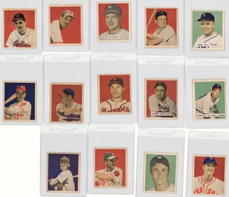 (14) 1949 Bowman Most Mid-Grade or better
