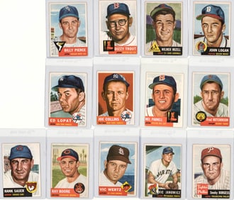 (13) 1953 Topps Baseball Cards