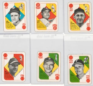 (6) 1951 Topps Blue Backs