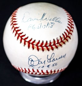 Don Larsen & David Wells "Prefect Game' Signed BB