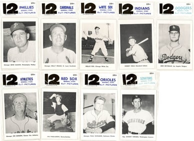 1961 Jay Publishing Sealed Team Photo Sets (9)