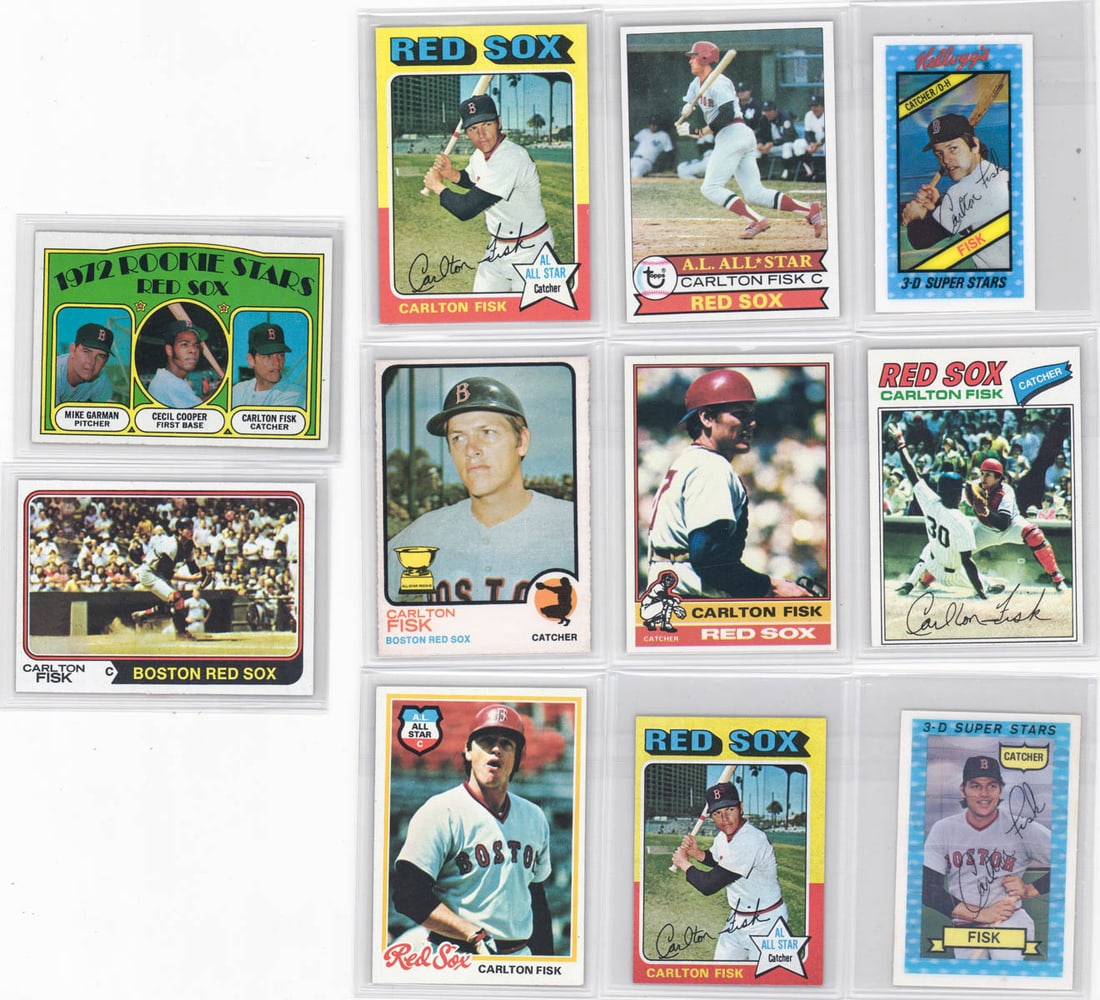 Carlton Fisk Vintage Baseball Cards (11) (1 of 5)