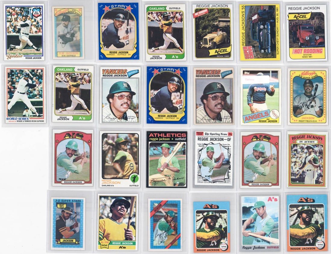 Reggie Jackson Vintage Topps Baseball Cards (26) (1 of 9)