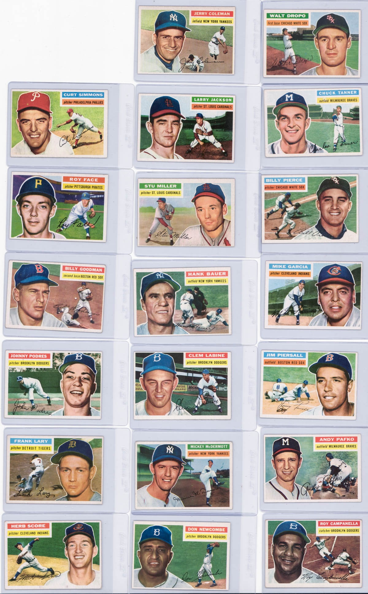 (20) 1956 Topps Baseball Cards (1 of 7)