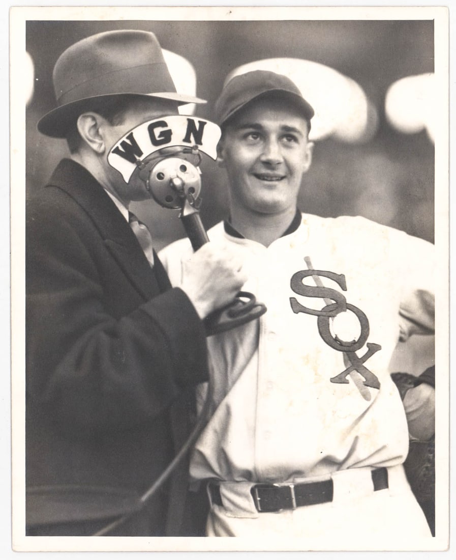 George Burke Vintage Baseball Photo [White Sox]: Original Real Photo by George Burke. Measures 8 x 10 inches. Unframed, loose and not glued or mounted. VG/VG-EX condition. On double-weight paper. Item measures 11 in. x 8.5 x .5 inches for shipping p