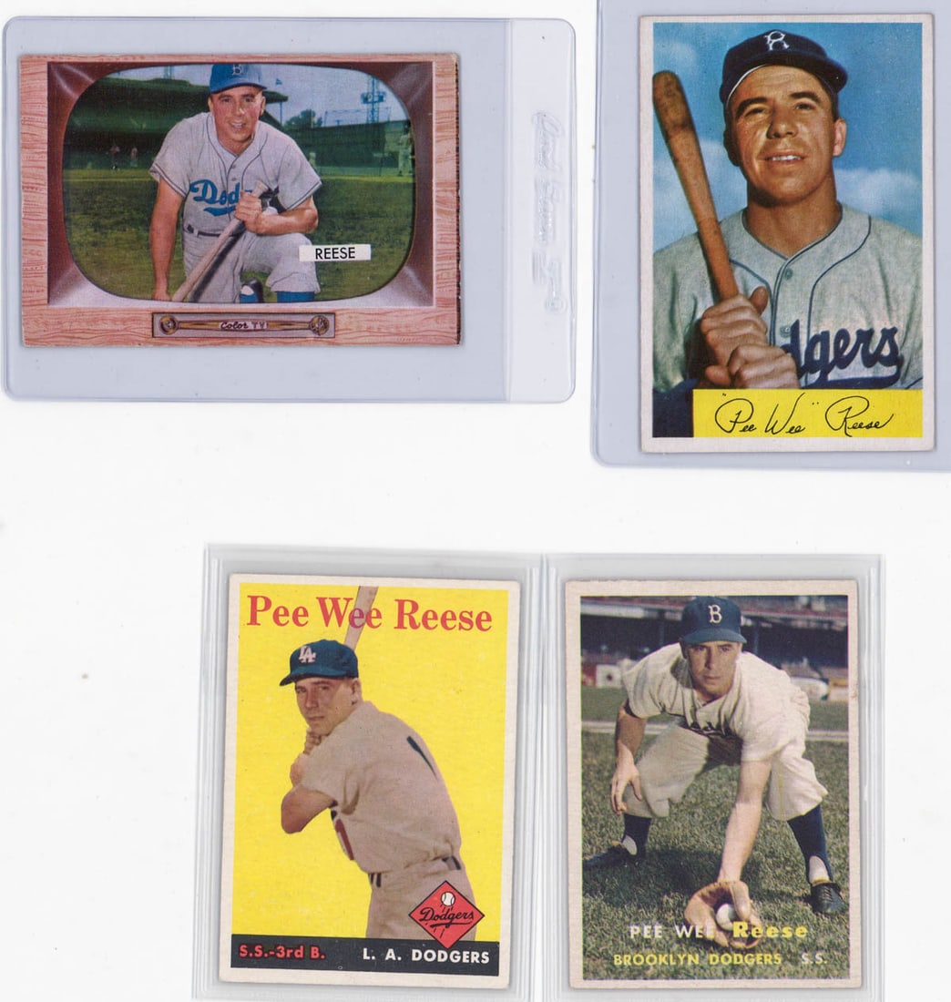 Pee Wee Reese Vintage Baseball Cards (4) (1 of 9)