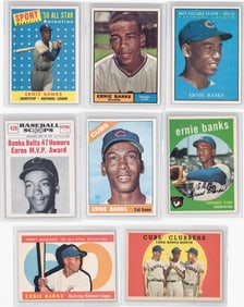 Ernie Banks Vintage Topps Baseball Cards (8)
