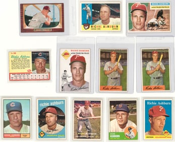 Richie Ashburn Vintage Baseball Cards (12)