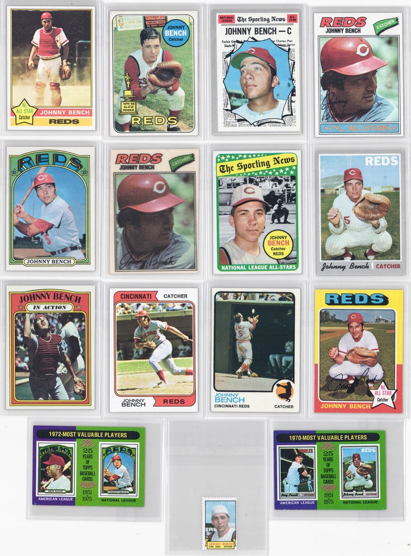 Johnny Bench Vintage Topps Cards (15) (1 of 9)