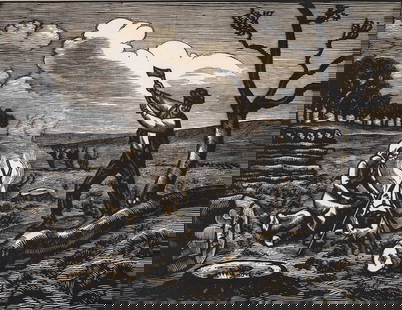 Paul-Emile Colin SIGNED Wood Engraving 24/50: Paul-Emile Colin (French, 1867-1949) wood engraving pencil signed lower right' numbered 24/50 lower left and titled 'Hiver' lower center. Image measures 7.125 x 9.25 in., sheet measures 8 x 10.5 in.