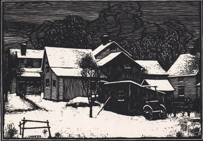 J. J. Lankes SIGNED Wood Engraving [Winter]