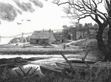 Grace Albee SIGNED Engraving [Flatstone Cove]