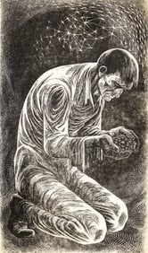 Lynd Ward Large Woodcut [Cup of Sky]