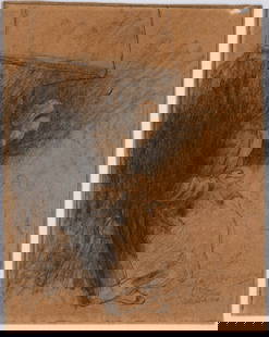 Alphonse Legros Original Drawing [Woman Seated]: Alphonse Legros (French, 1837-1911) original pencil drawing 'Woman Seated on Stool' signed lower right. Measures 8.125 x 6.375 in. Print measures 8.125 x 6.375 in. for shipping purposes. Unframed,