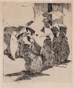 Edouard Manet Etching [Line at the Butcher Shop]
