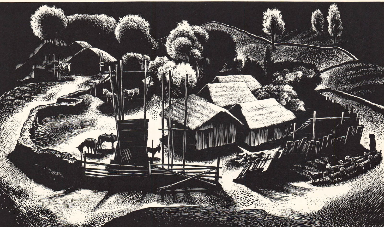 Lynd Ward Wood Engraving SIGNED [Corral] (1 of 7)