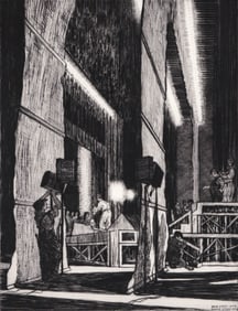 Gerald Geerlings Drypoint Etching [Back Stage]