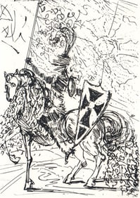 Salvadore Dali Etching [El Cid Jousting]