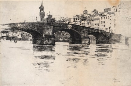 Joseph Pennell SIGNED Etching [Bridge]