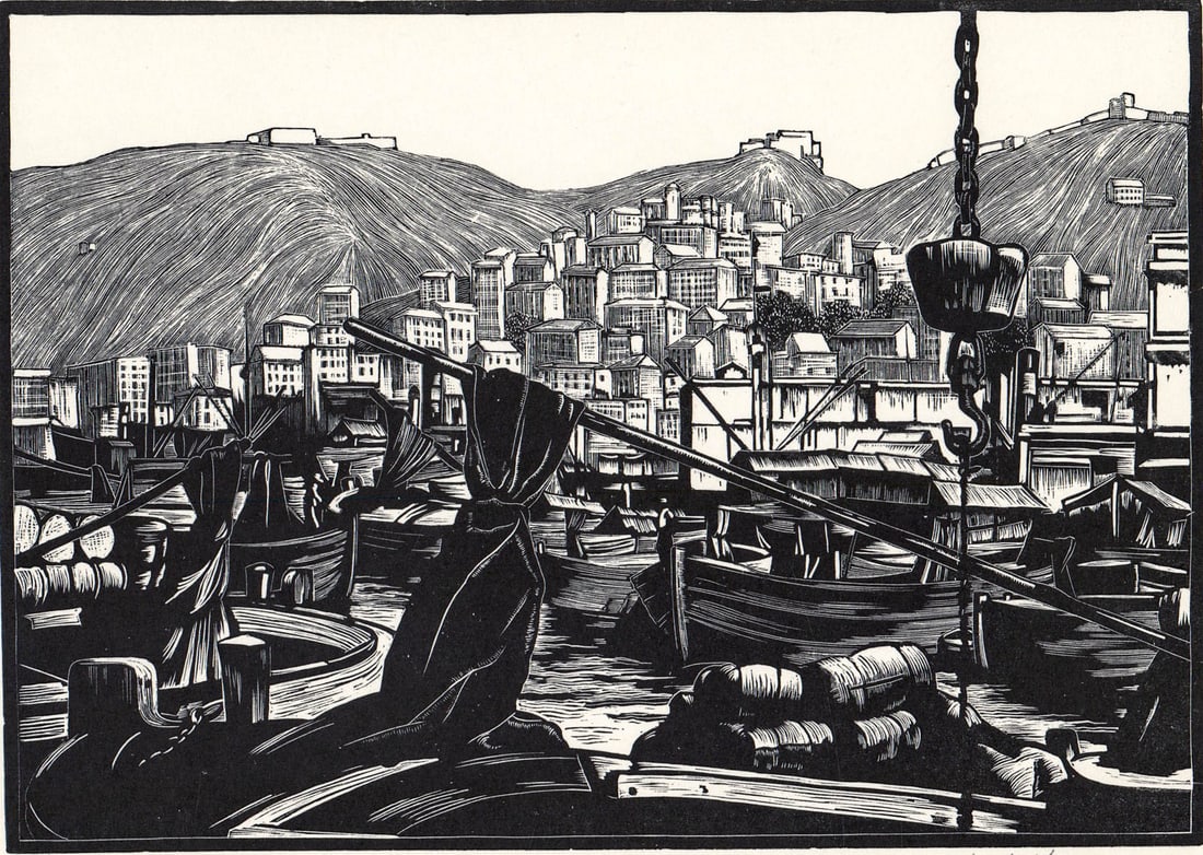Claire Leighton S/N Wood Engraving [Genoa] (1 of 5)