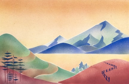 Anita Fenton S/N Color Woodblock Print 1933