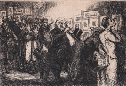 John Sloane SIGNED Etching [Connoisseurs]