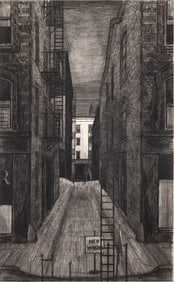 Armin Landeck Etching SIGNED 1949 [Building]