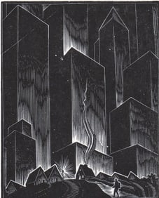 Lynd Ward Wood Engraving ESTATE SIGNED