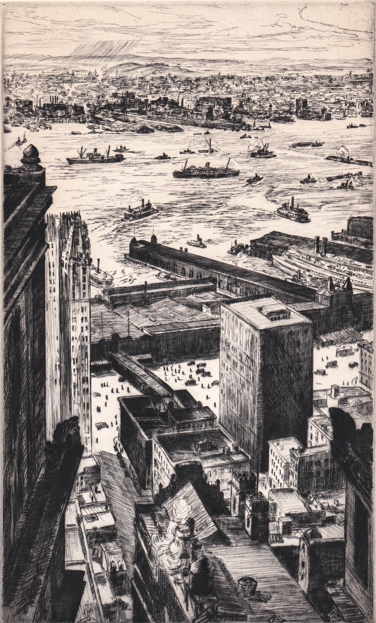 William C. McNulty Etching SIGNED [Jersey] (1 of 5)