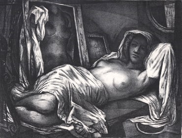 Benton Spruance SIGNED Lithograph [Nude]